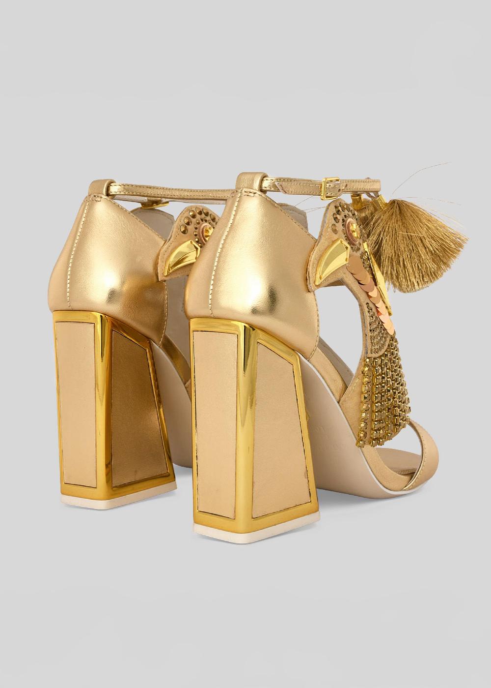Kat Maconie Aya Sandals AW23 KICKER HEEL SANDALS Gold