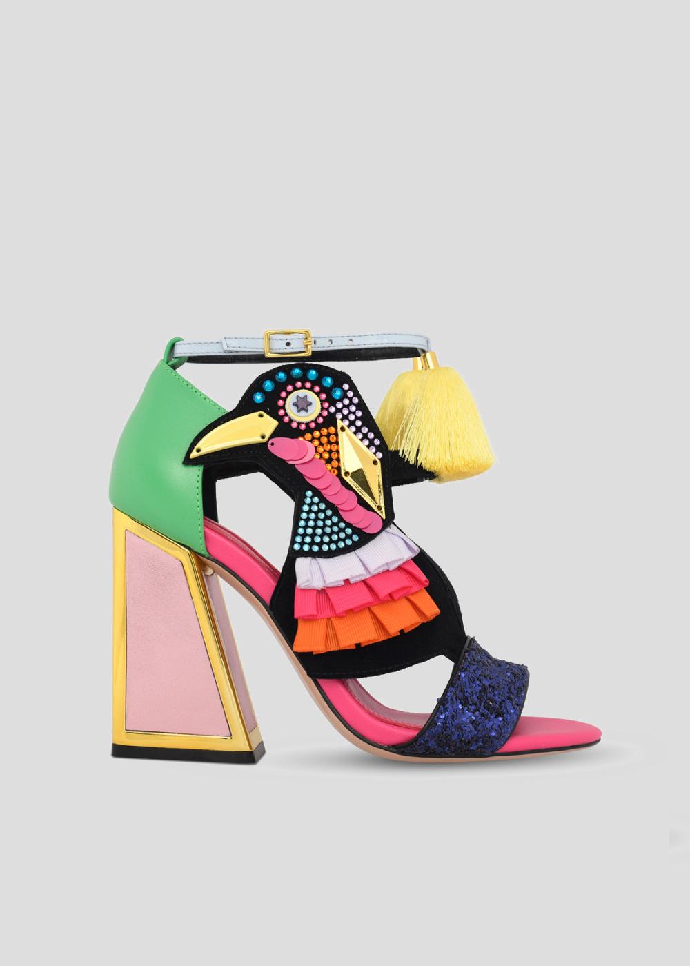 kat maconie Aya Sandals RS24 KICKER HEEL SANDAL Ballet Pink/Absinthe