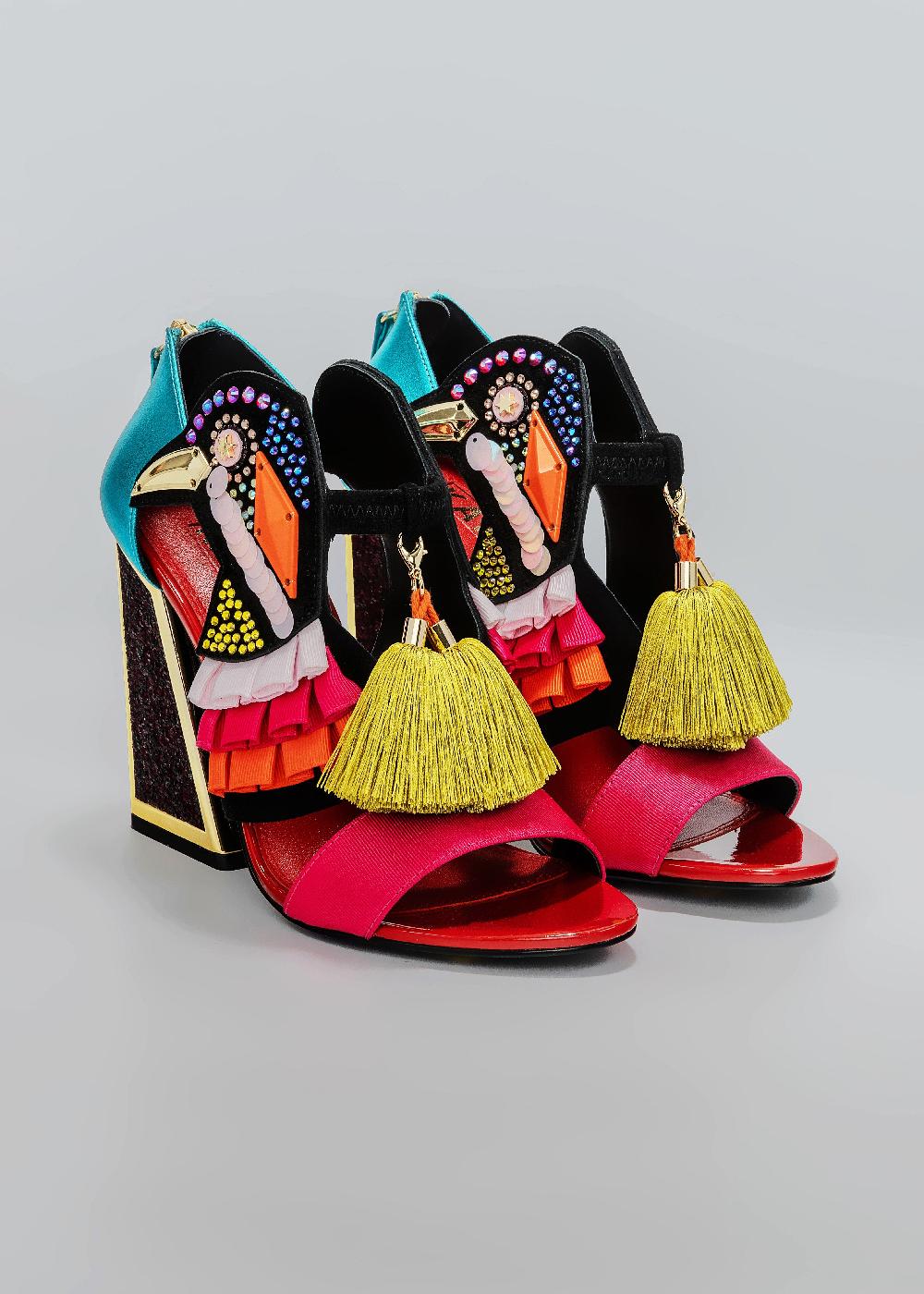 Kat Maconie Aya Sandals SS25 BLOCK HEEL Scuba/Merlot