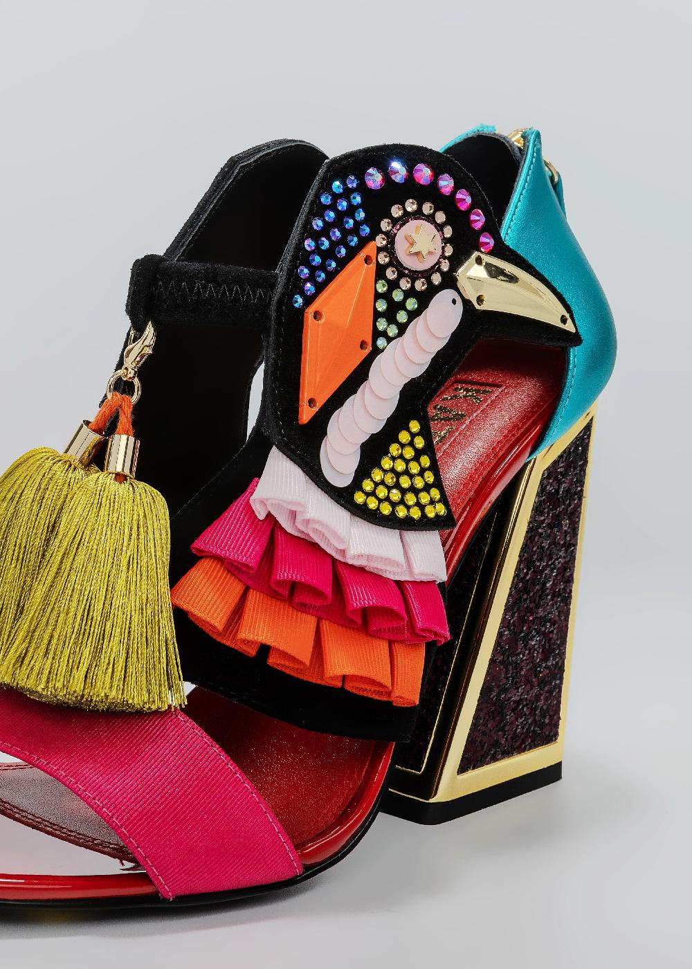 Kat Maconie Aya Sandals SS25 BLOCK HEEL Scuba/Merlot