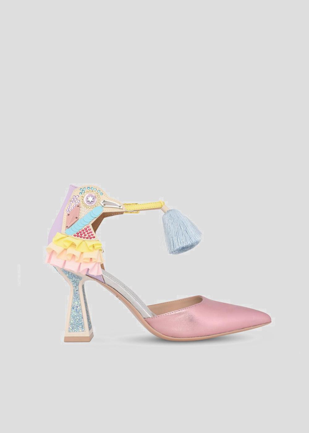 kat maconie Ayana Pumps RS24 MID HOURGLASS HEEL Frosted Blue/Citrine