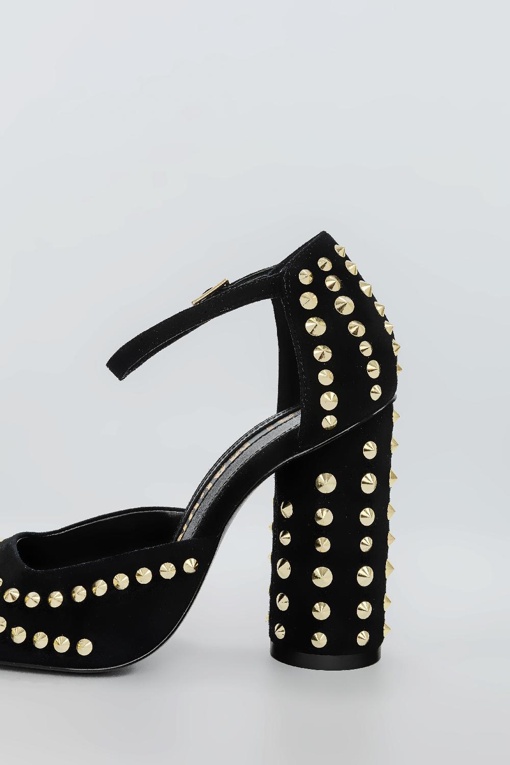 Kat Maconie Bb Pumps SS25 CYLINDER BLOCK HEEL Black