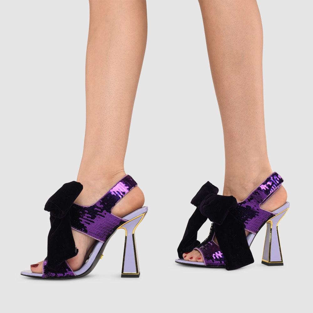 Kat Maconie Bowie Sandals RS23 FLARED FRAME HEEL Plum