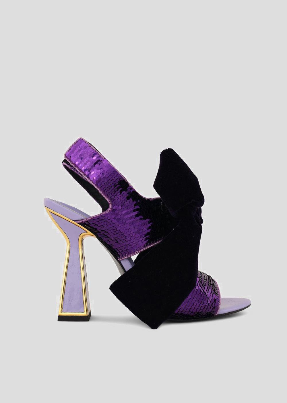 kat maconie Bowie Sandals RS23 FLARED FRAME HEEL Plum