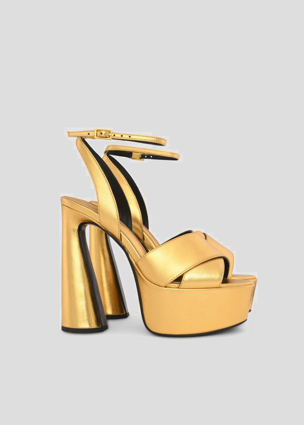 Kat Maconie Cady Sandals AW23 PLATFORM SANDALS Gold