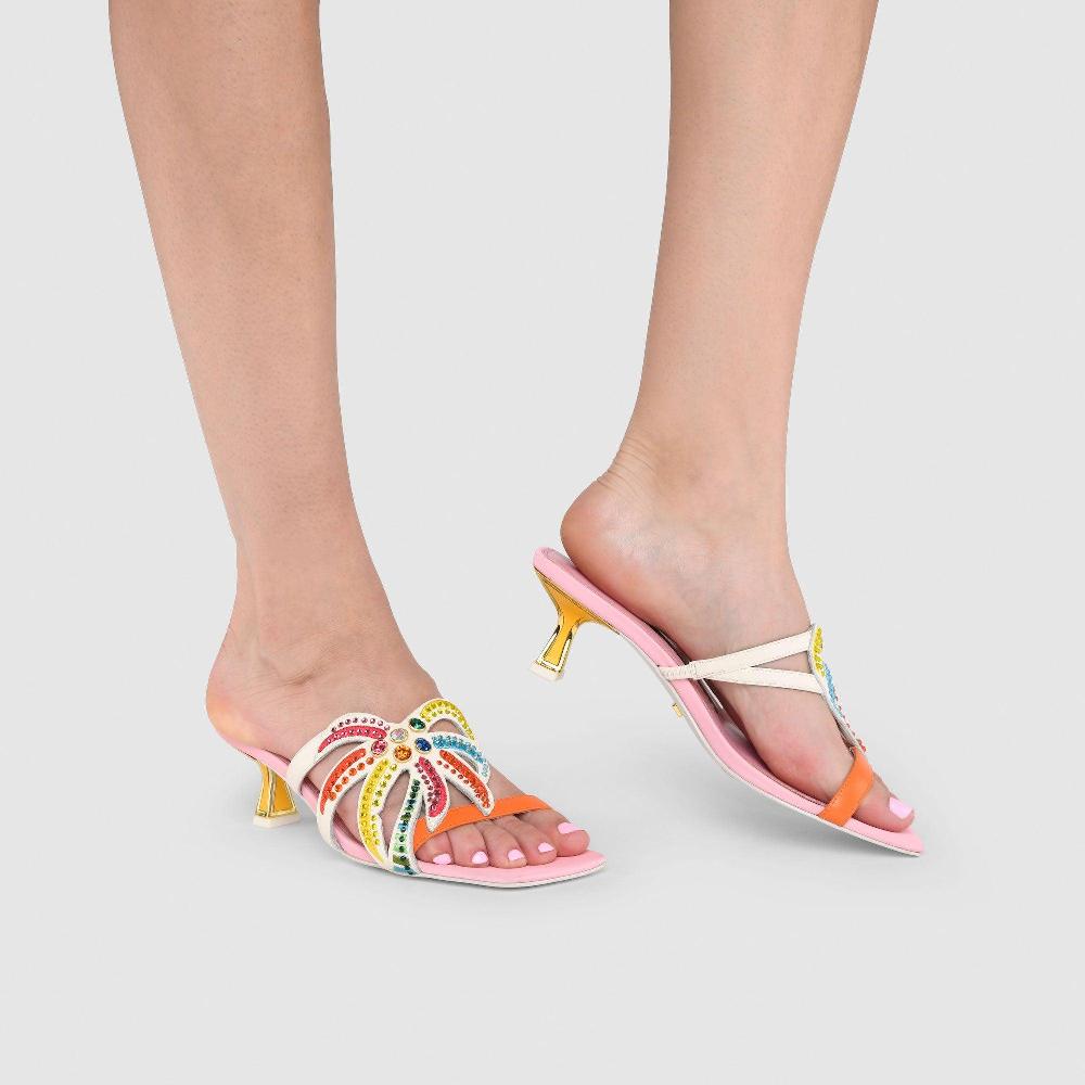 Kat Maconie Cari Sandals SS23 KITTEN HEEL Multibrights