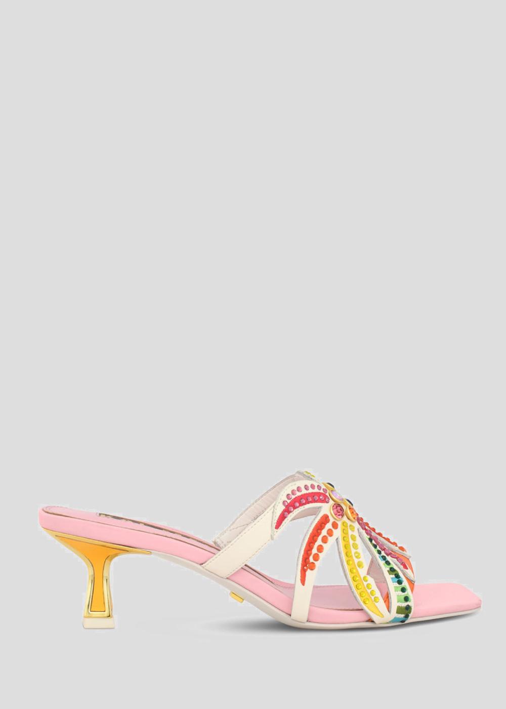 kat maconie Cari Sandals SS23 KITTEN HEEL Multibrights