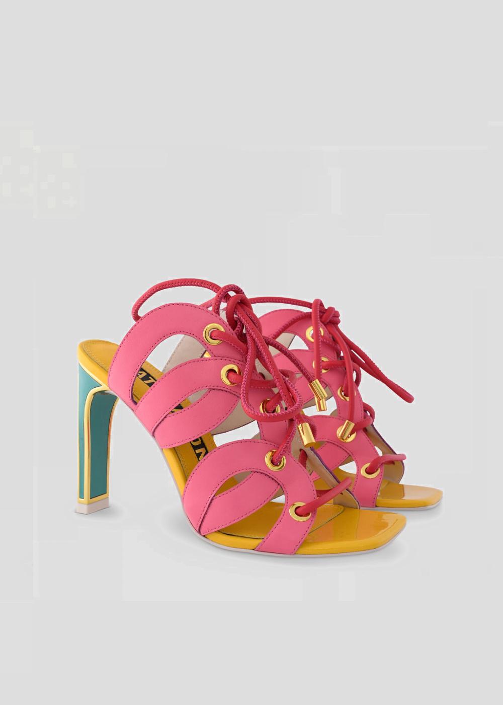 Kat Maconie Celia Sandals SS22 Stilettos Dragonfruit/Multi