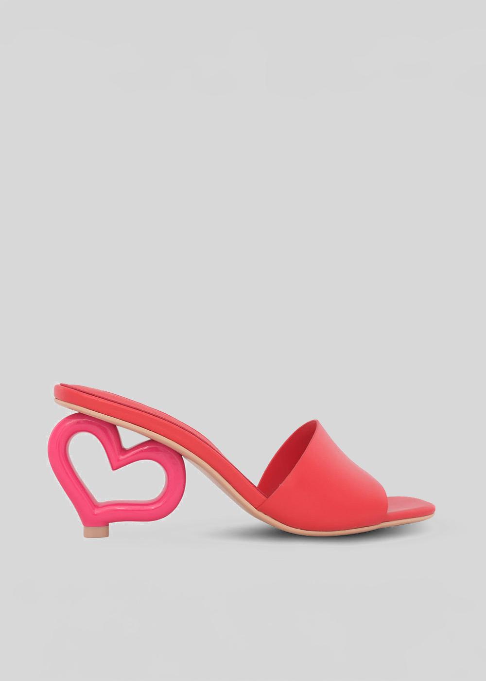 kat maconie Chichi Sandals RS24 HEART CHAIN HEEL Chilli/Fuchsia
