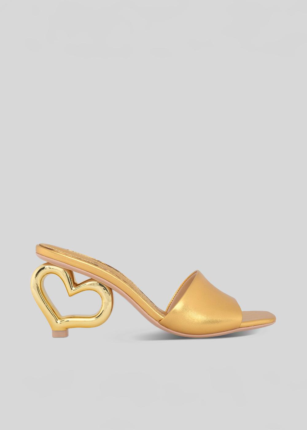 kat maconie Chichi Sandals RS24 HEART CHAIN HEEL Gold