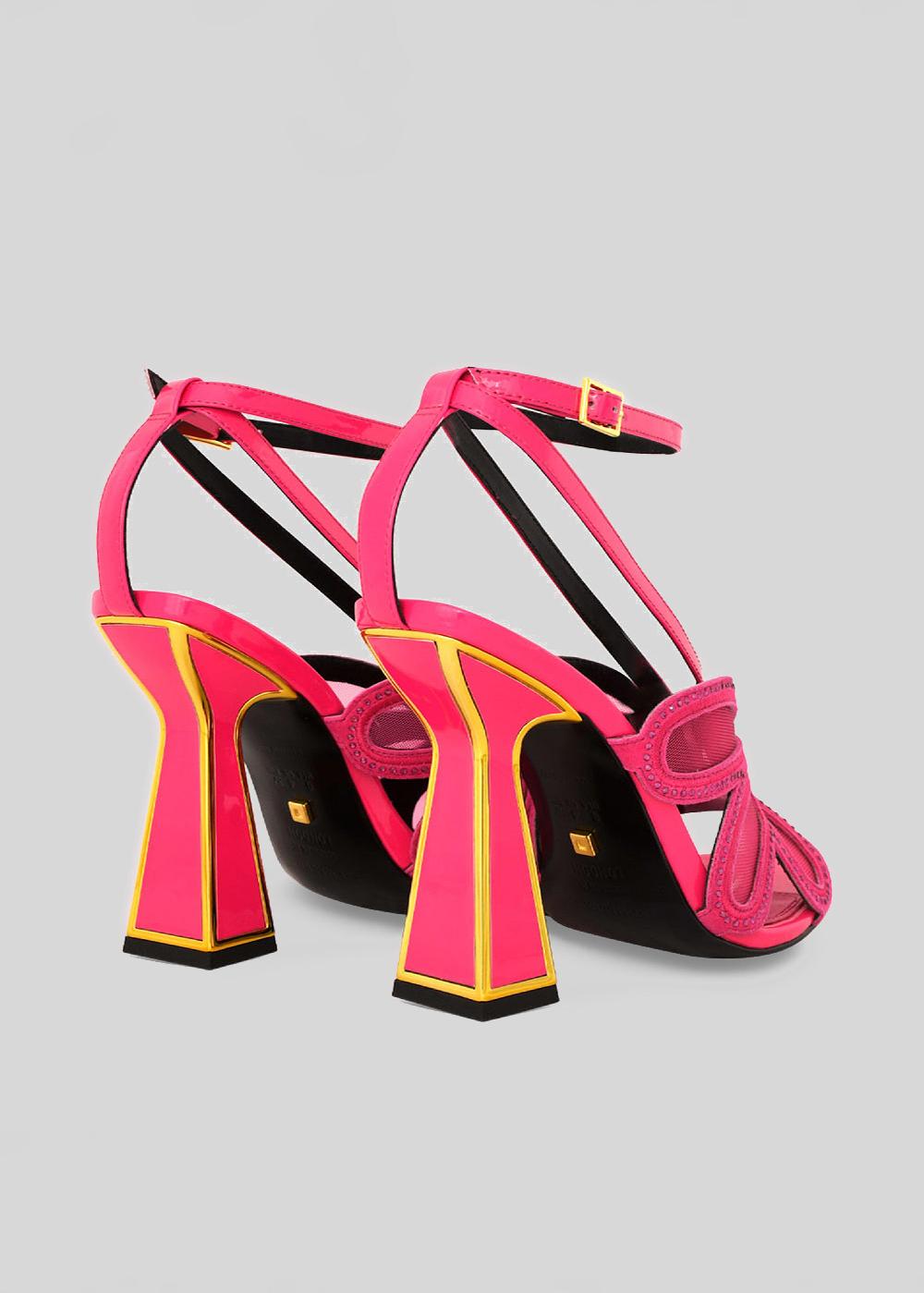 Kat Maconie Crissy Sandals AW23 HOURGLASS HEEL Luminous Pink