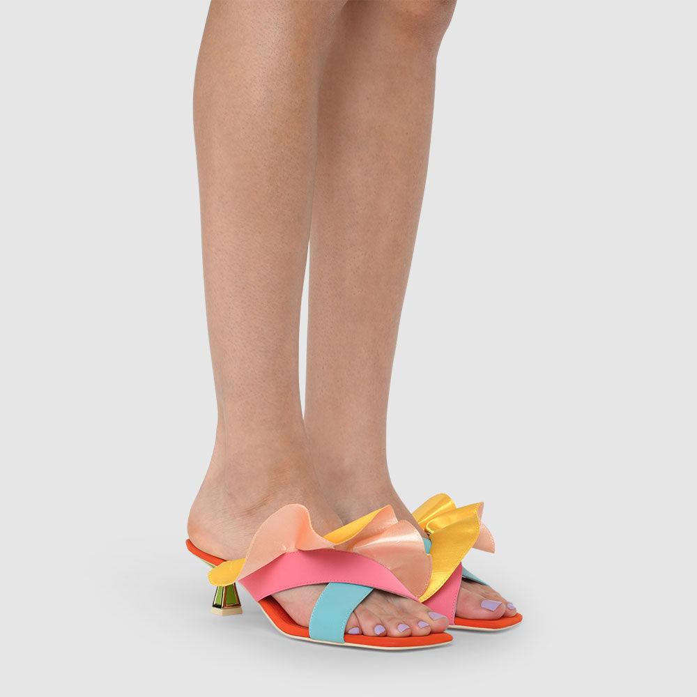 Kat Maconie Dia Sandals PF22 KITTEN HEEL Multibrights