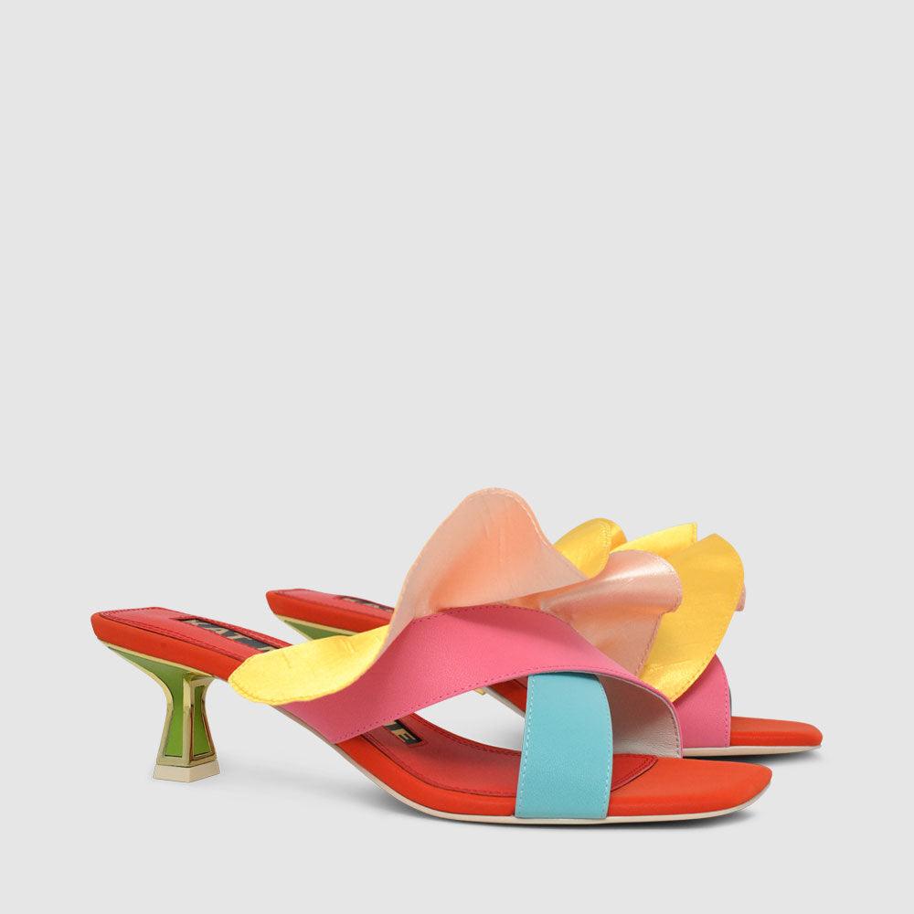 Kat Maconie Dia Sandals PF22 KITTEN HEEL Multibrights