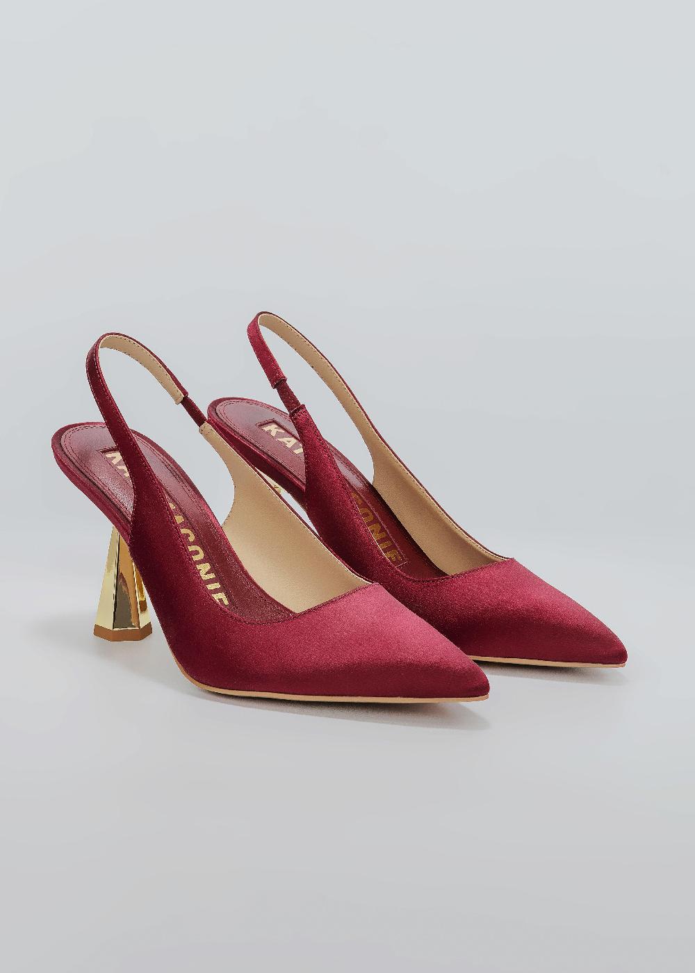 Kat Maconie Diana Pumps SS25 MID HOURGLASS HEEL Burgundy