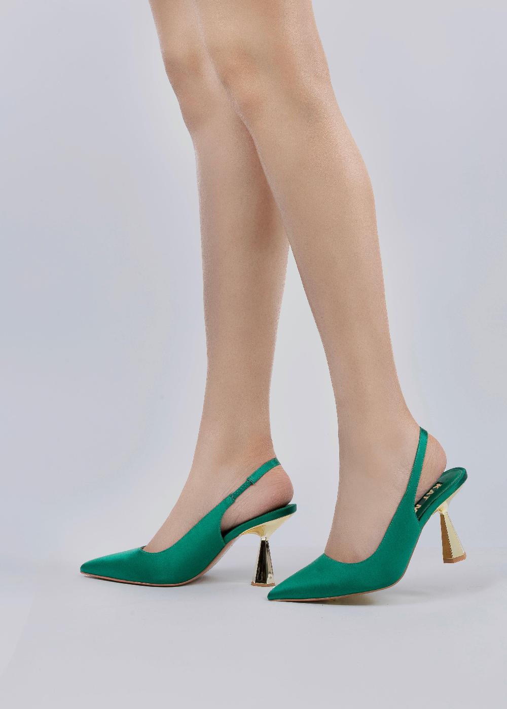 Kat Maconie Diana Pumps SS25 MID HOURGLASS HEEL Emerald