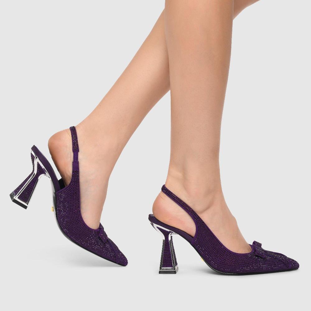 Kat Maconie Eloise Pumps AW23 MID HOURGLASS HEEL Blackcurrant