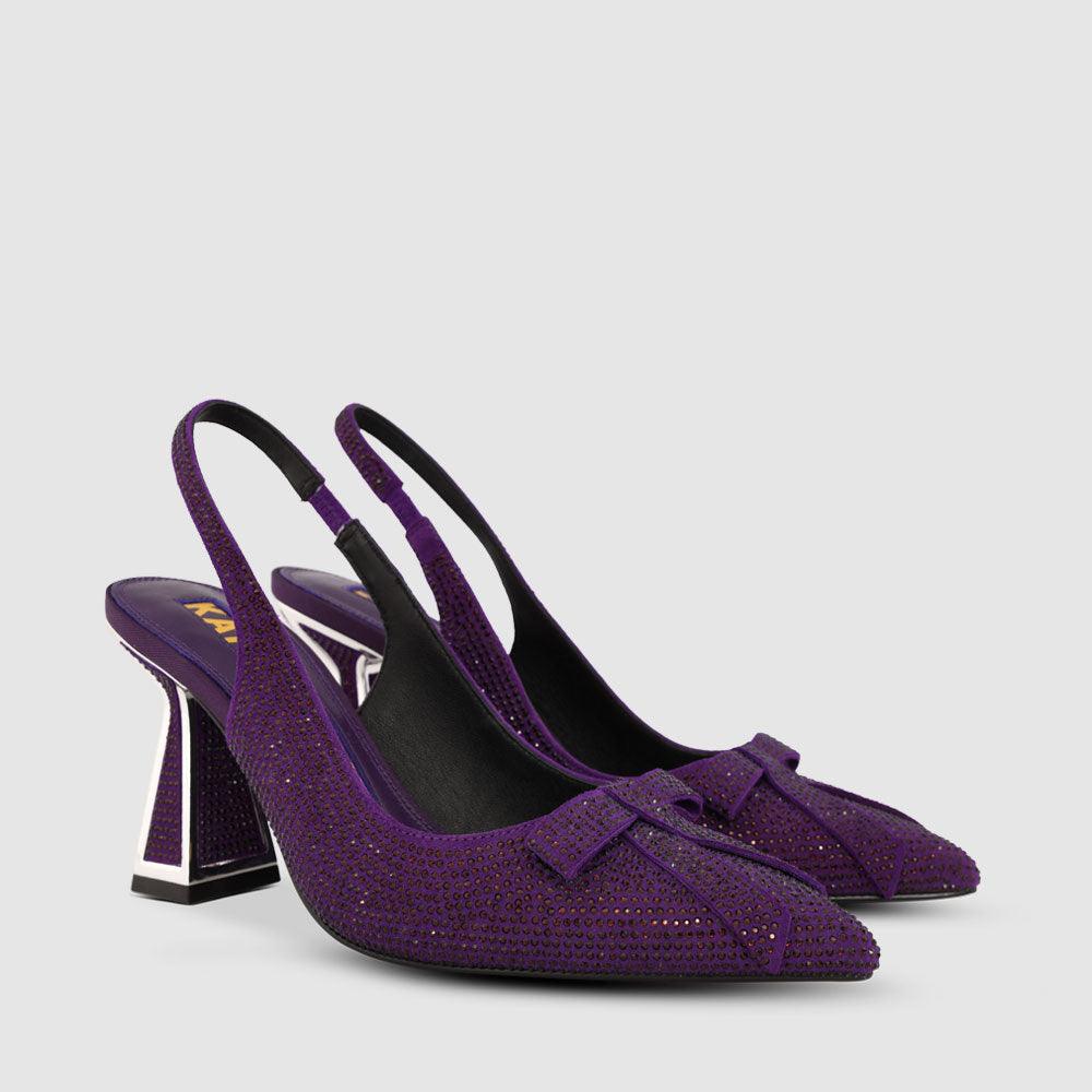 Kat Maconie Eloise Pumps AW23 MID HOURGLASS HEEL Blackcurrant