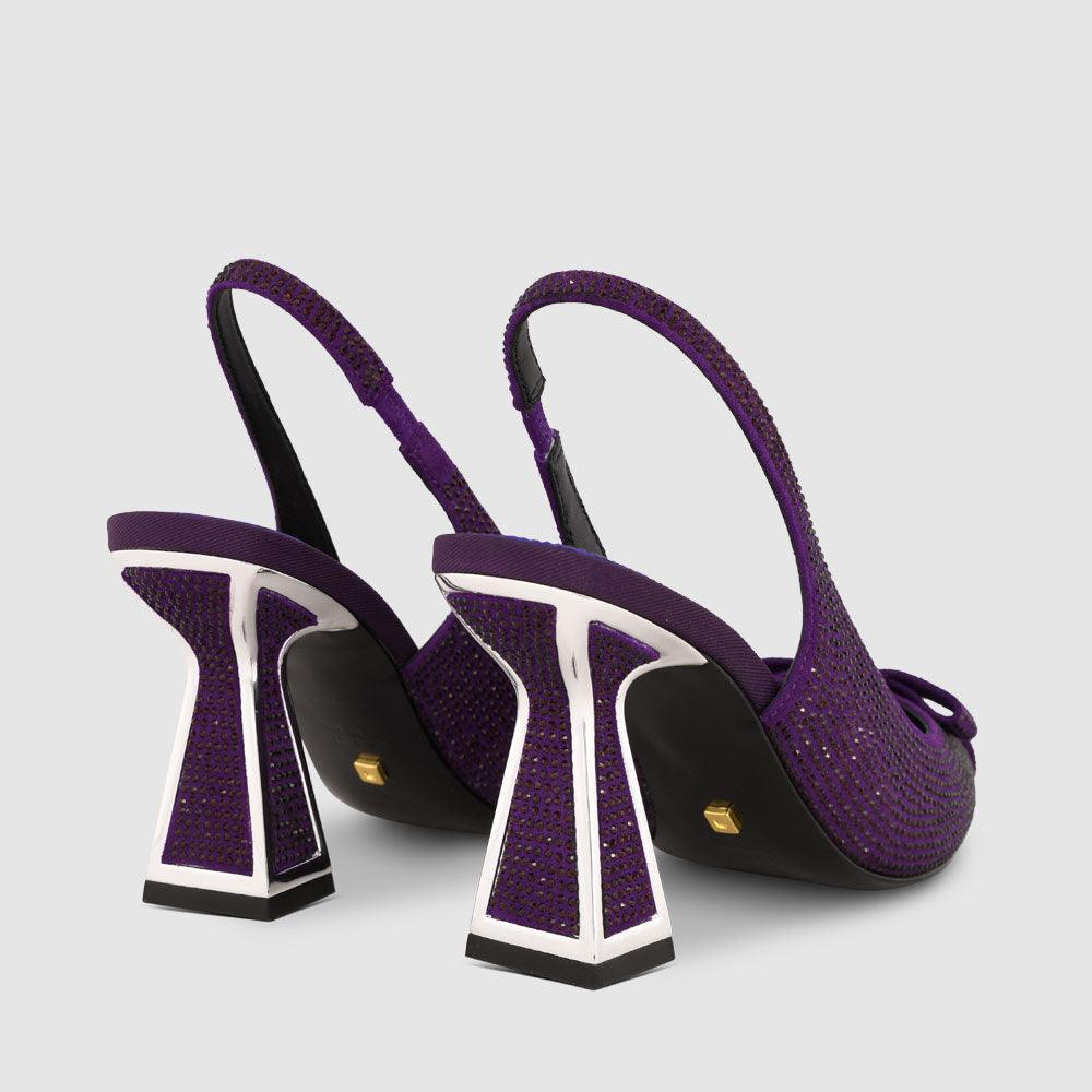 Kat Maconie Eloise Pumps AW23 MID HOURGLASS HEEL Blackcurrant