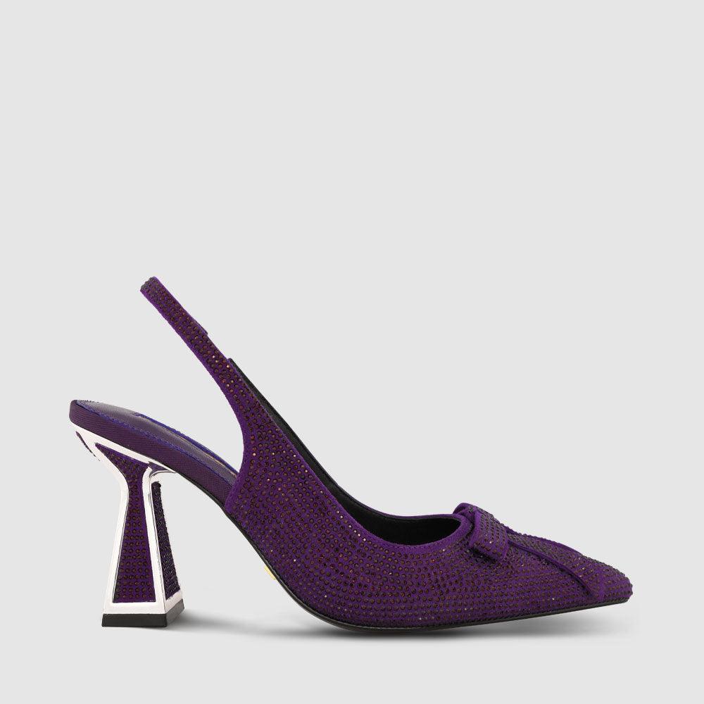 kat maconie Eloise Pumps AW23 MID HOURGLASS HEEL Blackcurrant