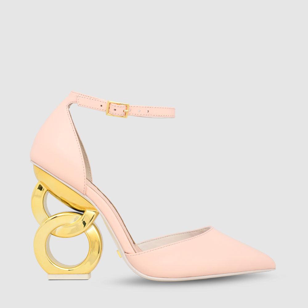 kat maconie Emmi Sandals SS22 Chain Heel Sandals Crystal Pink