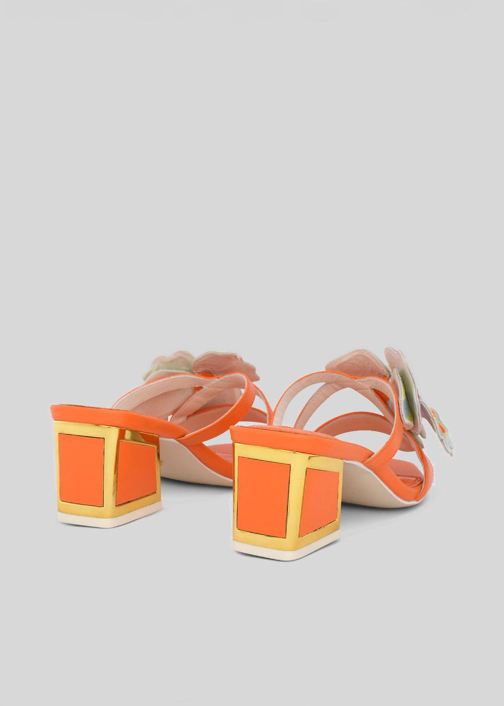 Kat Maconie Eve Sandals SS23 KICKER HEEL SANDALS Spritz Orange