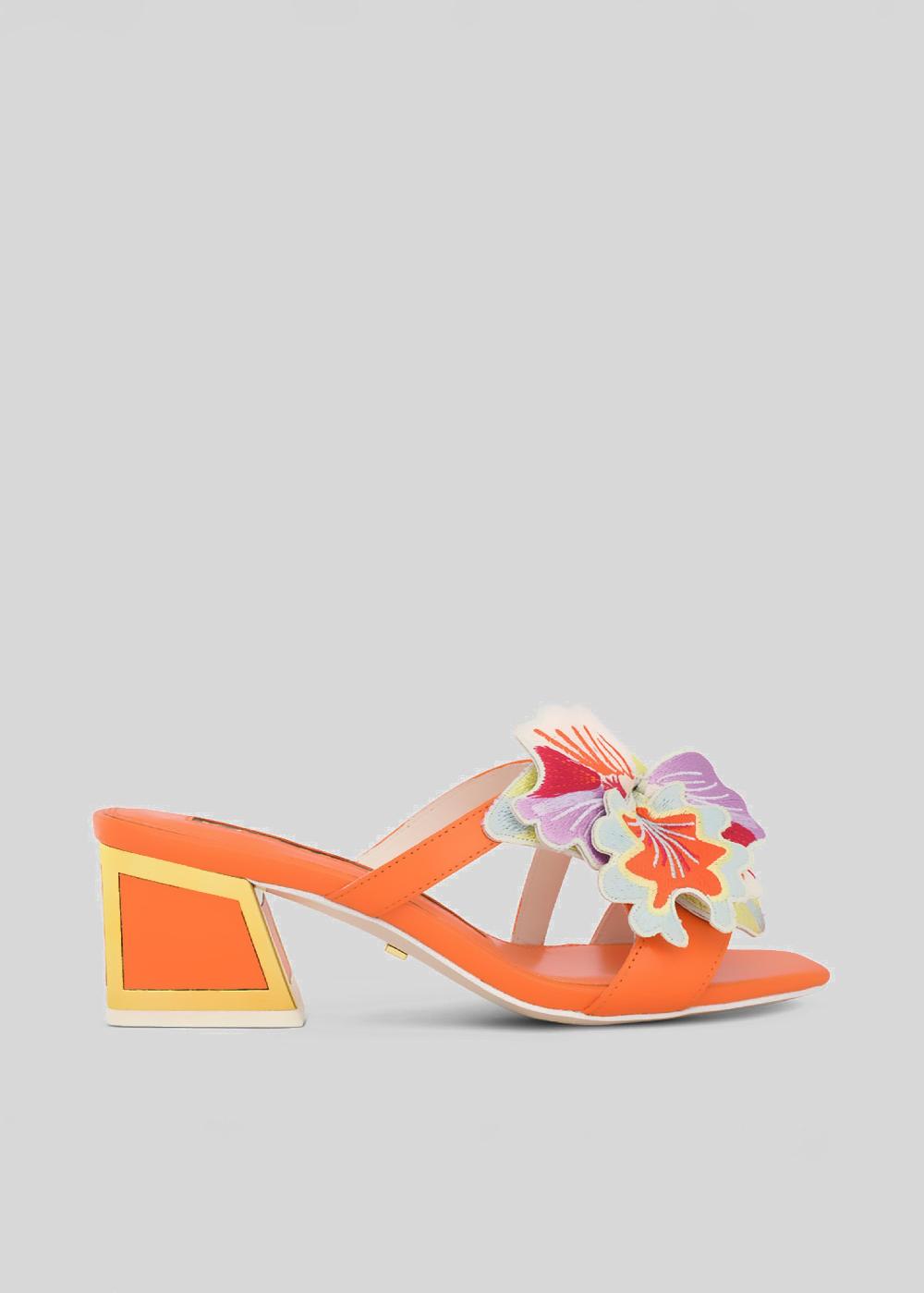 kat maconie Eve Sandals SS23 KICKER HEEL SANDALS Spritz Orange