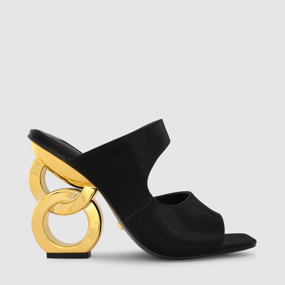 kat maconie Ezzi Sandals SS22 Chain Heel Sandals Black