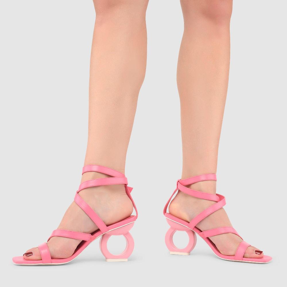 Kat Maconie Gracy Sandals PF23 SINGLE CHAIN HEEL Dragonfruit/Cheeky Pink
