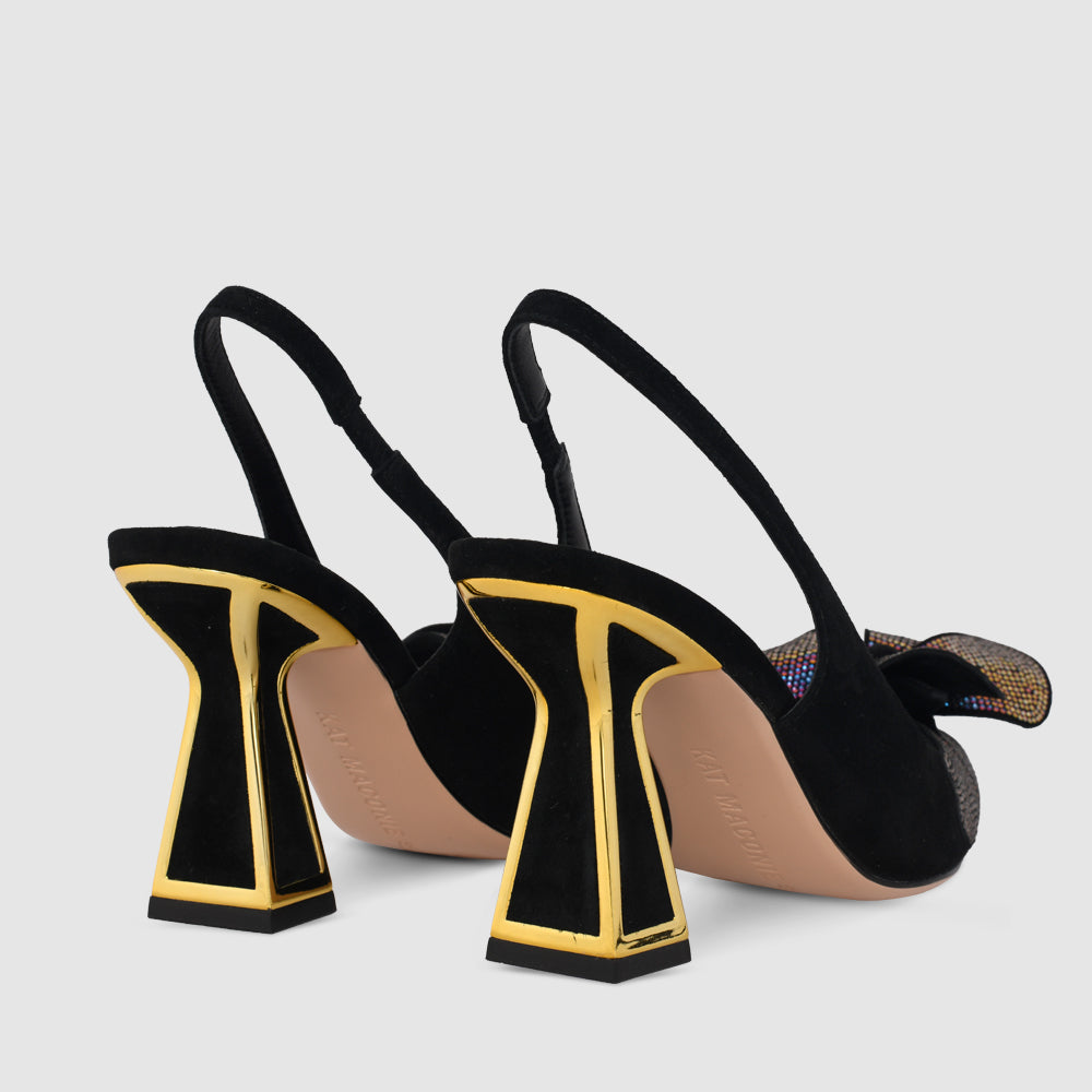 Kat Maconie Henni Pumps RS24 MID HOURGLASS HEEL Black/Meridian Blue