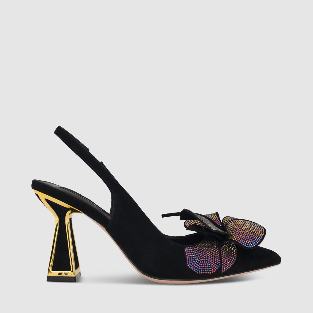 kat maconie Henni Pumps RS24 MID HOURGLASS HEEL Black/Meridian Blue