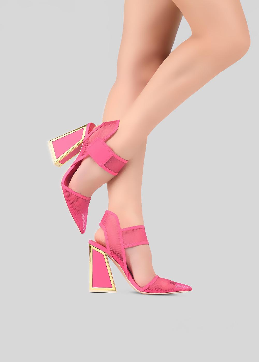 Kat Maconie Izzy Pumps PF23 KICKER FRAME HEEL Fuchsia
