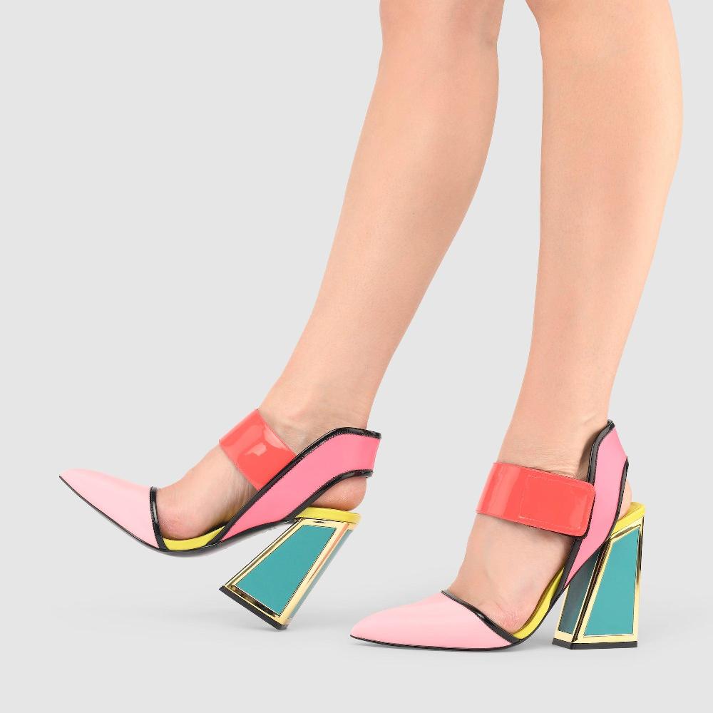 Kat Maconie Izzy Pumps PF23 KICKER FRAME HEEL Mallard/Flare Red