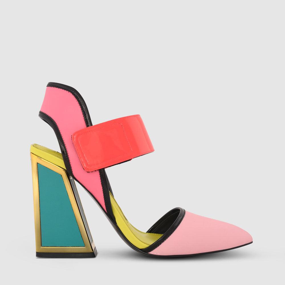 kat maconie Izzy Pumps PF23 KICKER FRAME HEEL Mallard/Flare Red