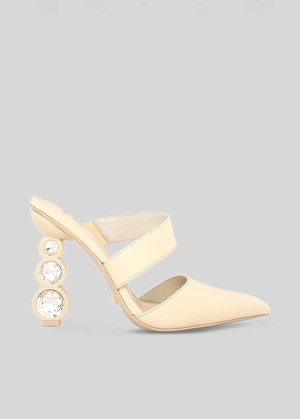 kat maconie Janni Pumps AW23 GEM STACK HEEL Ice Cream
