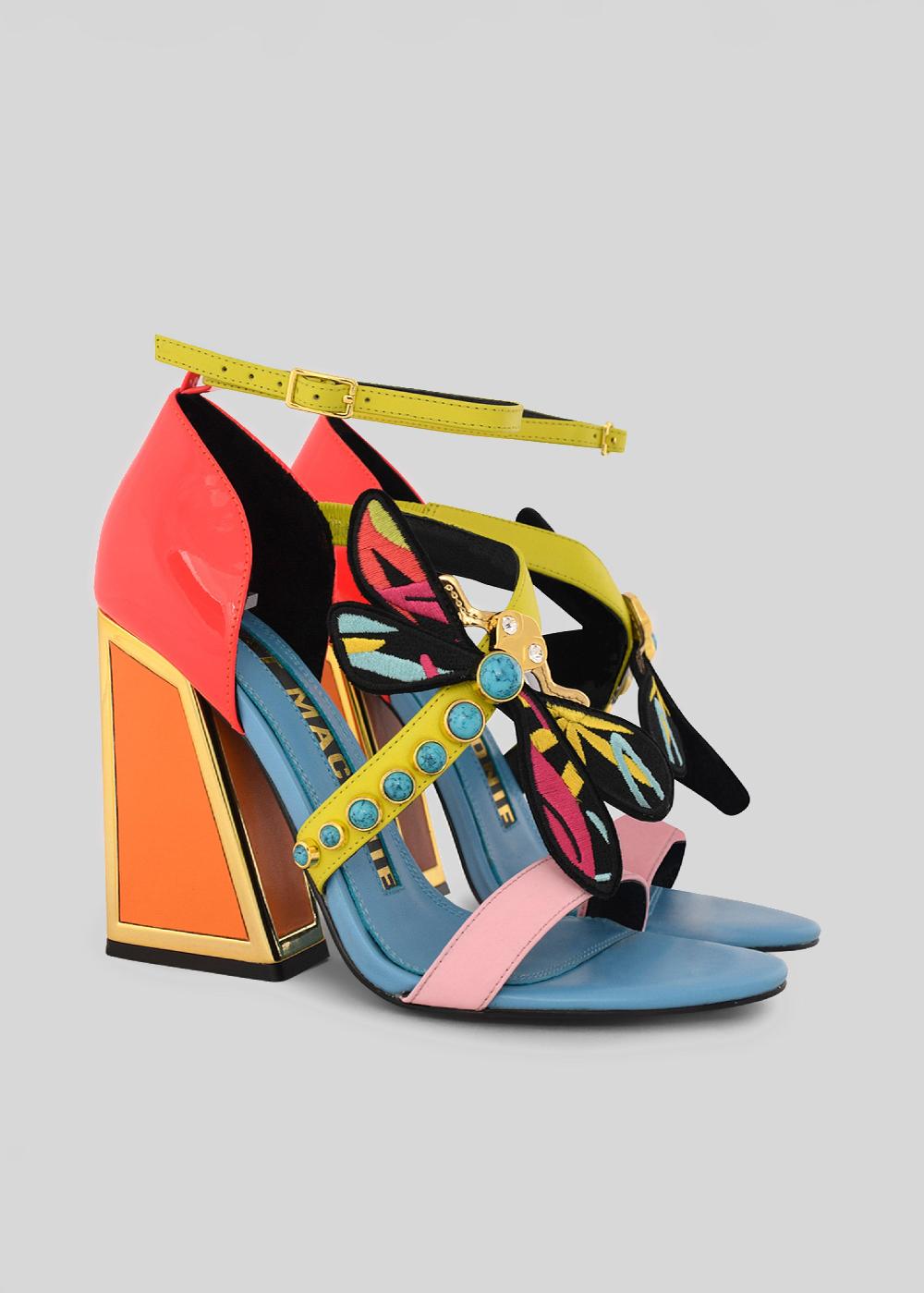 Kat Maconie Jax Sandals PF23 KICKER FRAME HEEL Multibrights