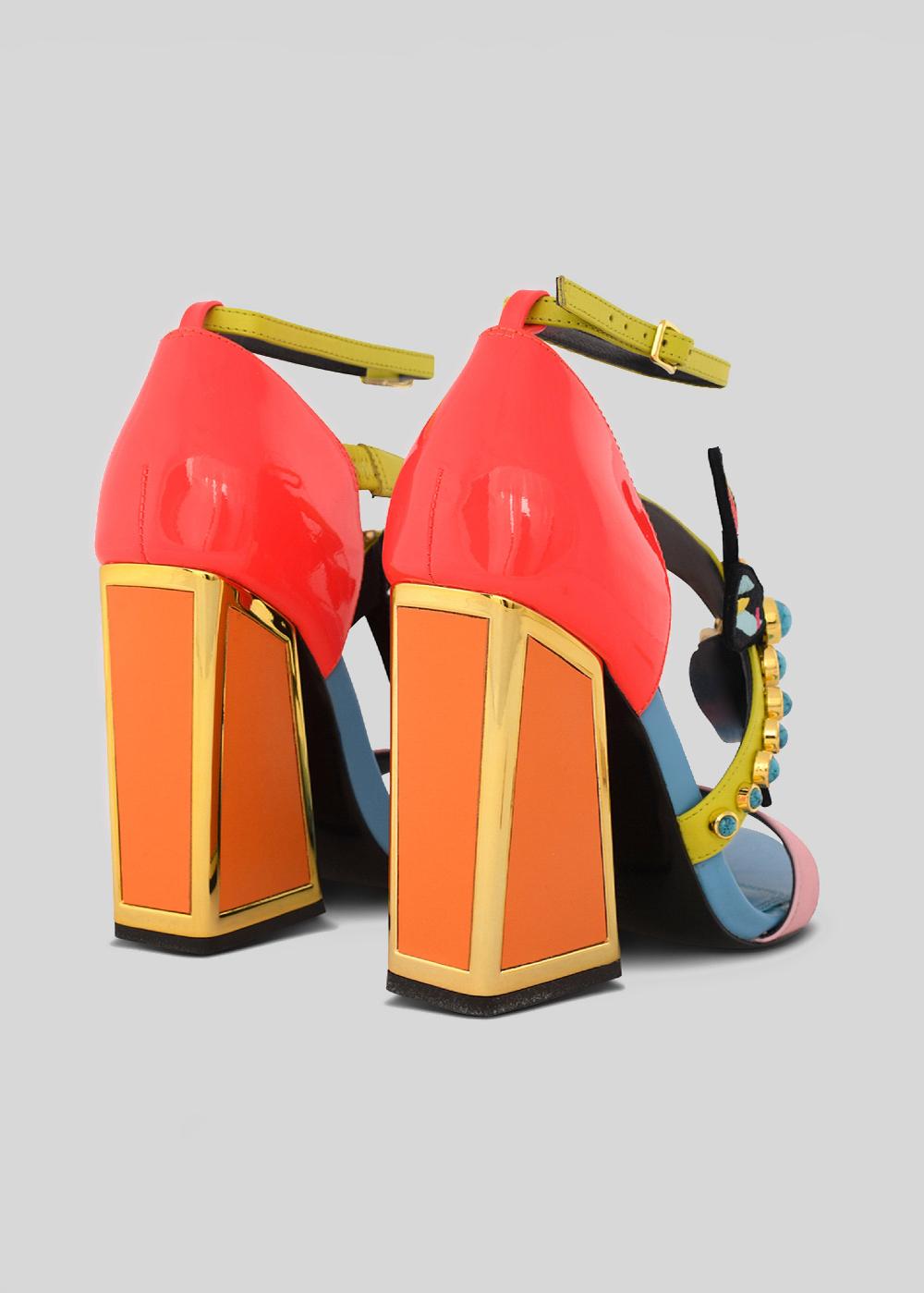 Kat Maconie Jax Sandals PF23 KICKER FRAME HEEL Multibrights