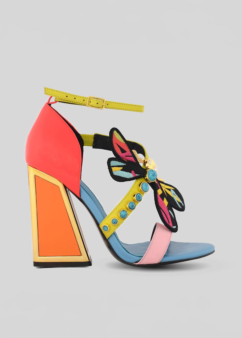 kat maconie Jax Sandals PF23 KICKER FRAME HEEL Multibrights