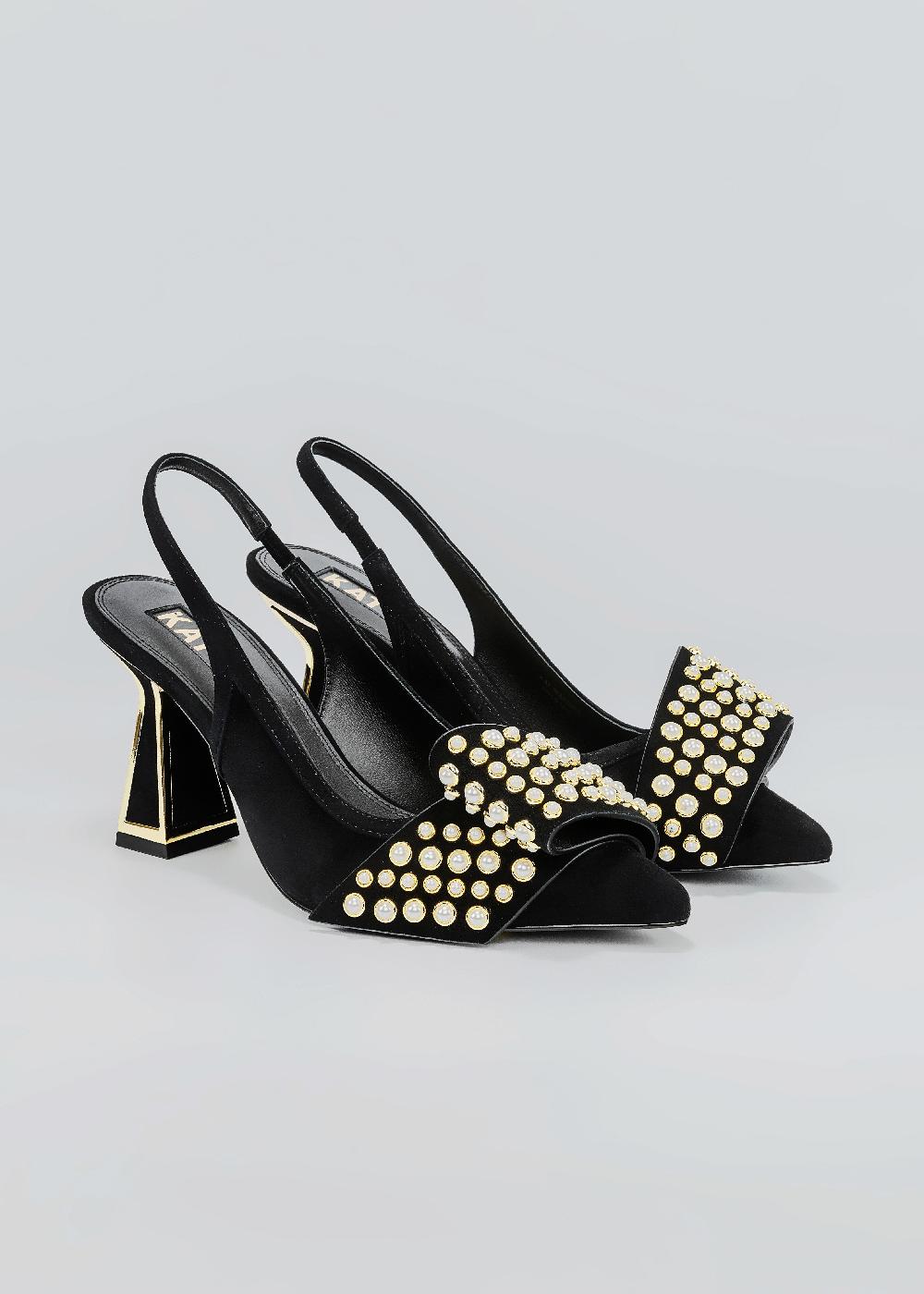 Kat Maconie Jen Pumps SS25 MID HOURGLASS HEEL Black