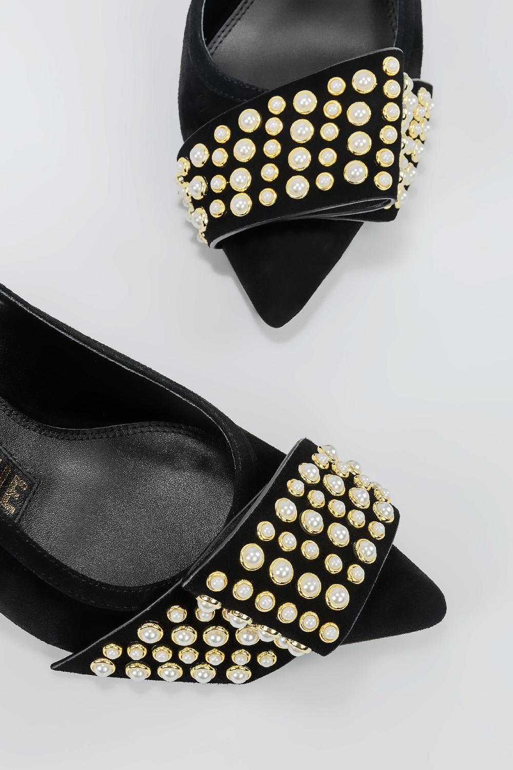 Kat Maconie Jen Pumps SS25 MID HOURGLASS HEEL Black