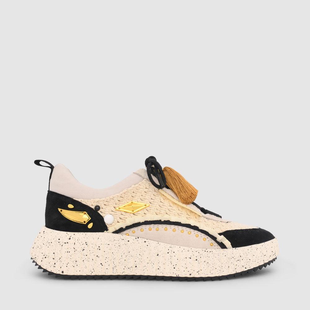 kat maconie Jesse Sneakers RS24 TRAINERS Camel/Off White
