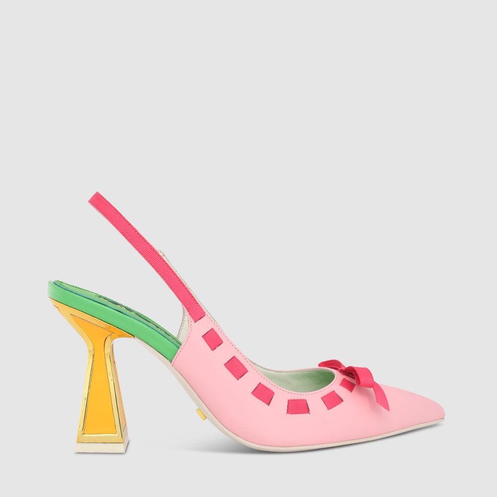 kat maconie Kacy Sandals SS23 HOURGLASS HEEL PUMPS Cheeky Pink/Multi