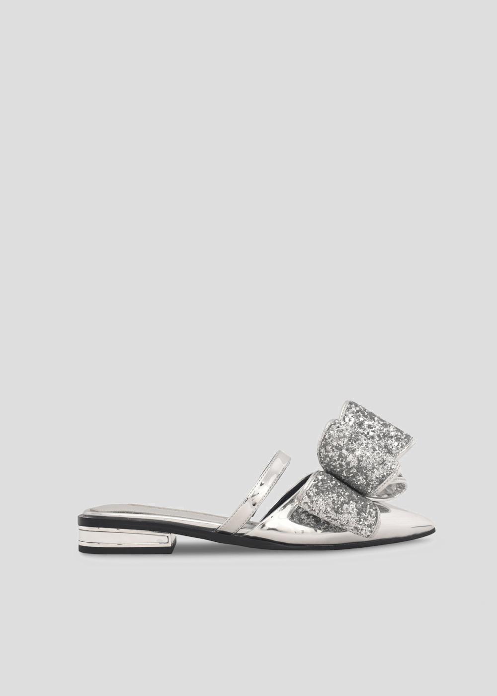 kat maconie Angie Flats AW23 FLATS Silver Glitter
