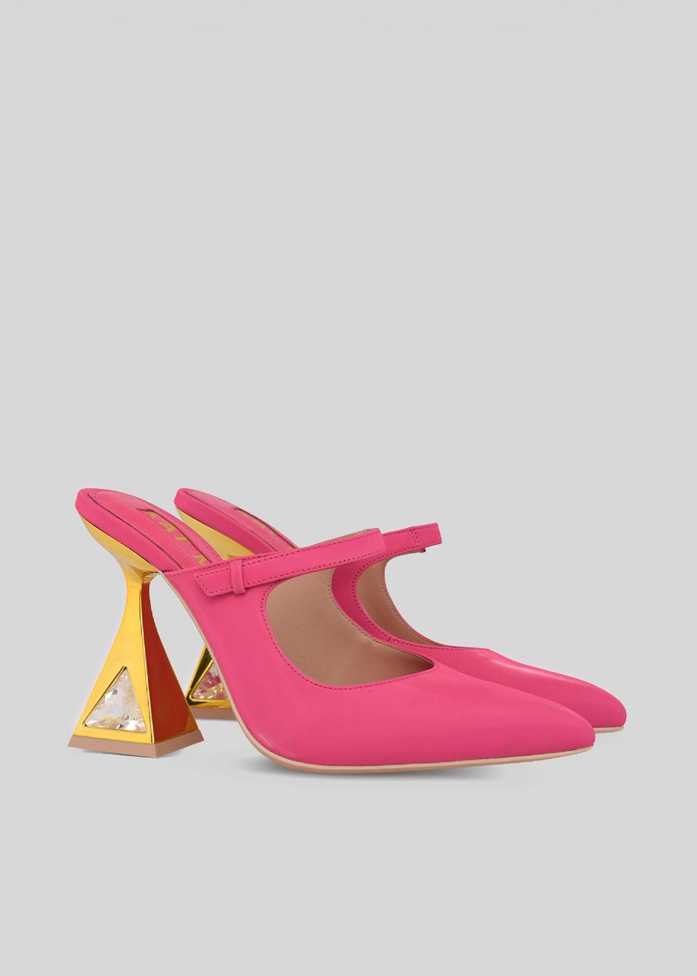 Kat Maconie Hailey Mules RS24 MARTINI HEEL Fuchsia
