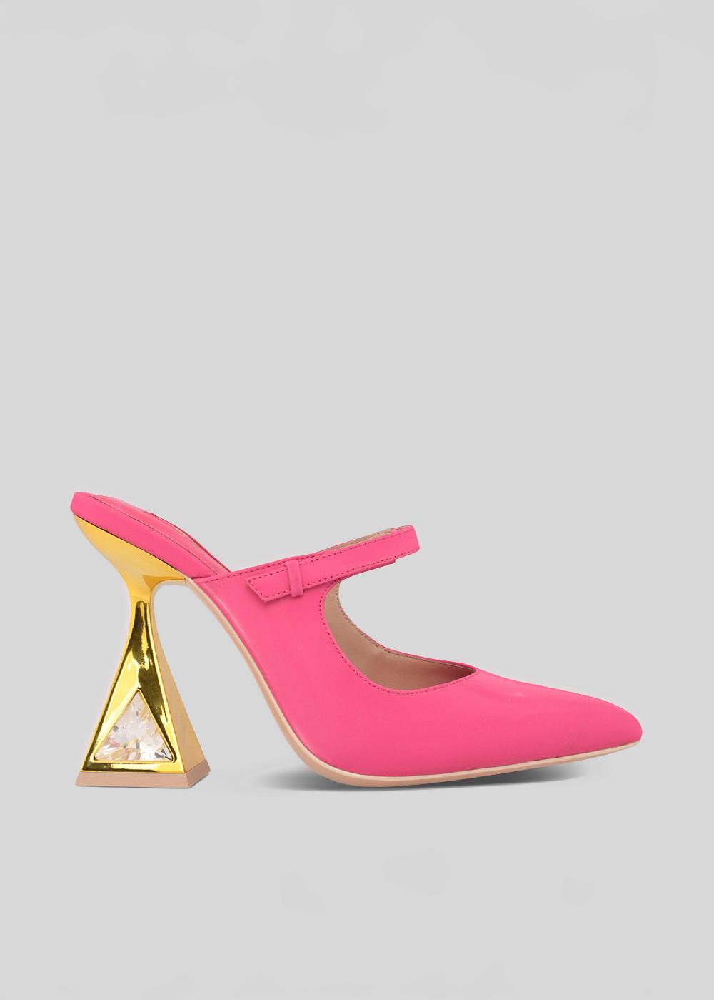 kat maconie Hailey Mules RS24 MARTINI HEEL Fuchsia