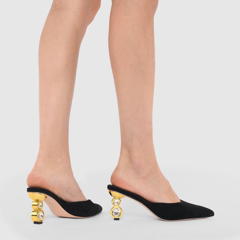Kat Maconie Laila Mules RS24 GEM STACK Black/Gold