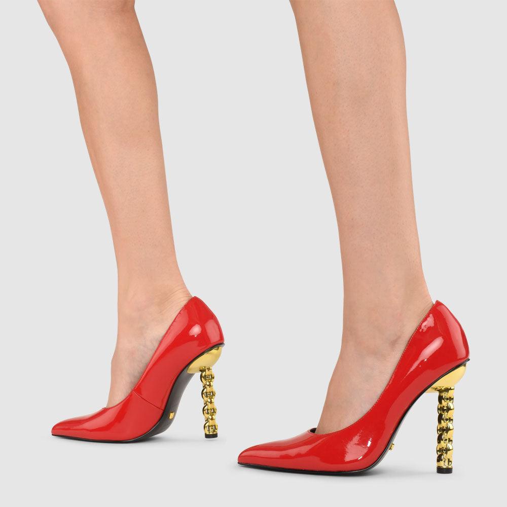 Kat Maconie Lydia Pumps RS23 CYLINDER HEEL Crimson