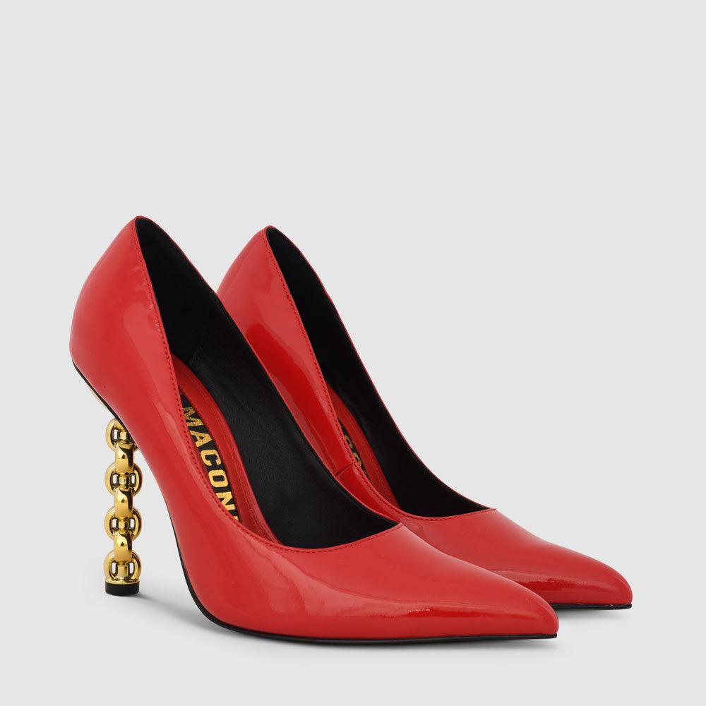 Kat Maconie Lydia Pumps RS23 CYLINDER HEEL Crimson