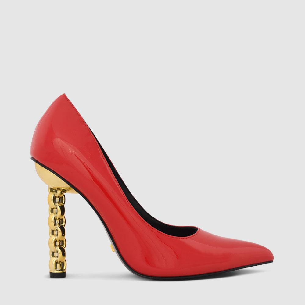 kat maconie Lydia Pumps RS23 CYLINDER HEEL Crimson