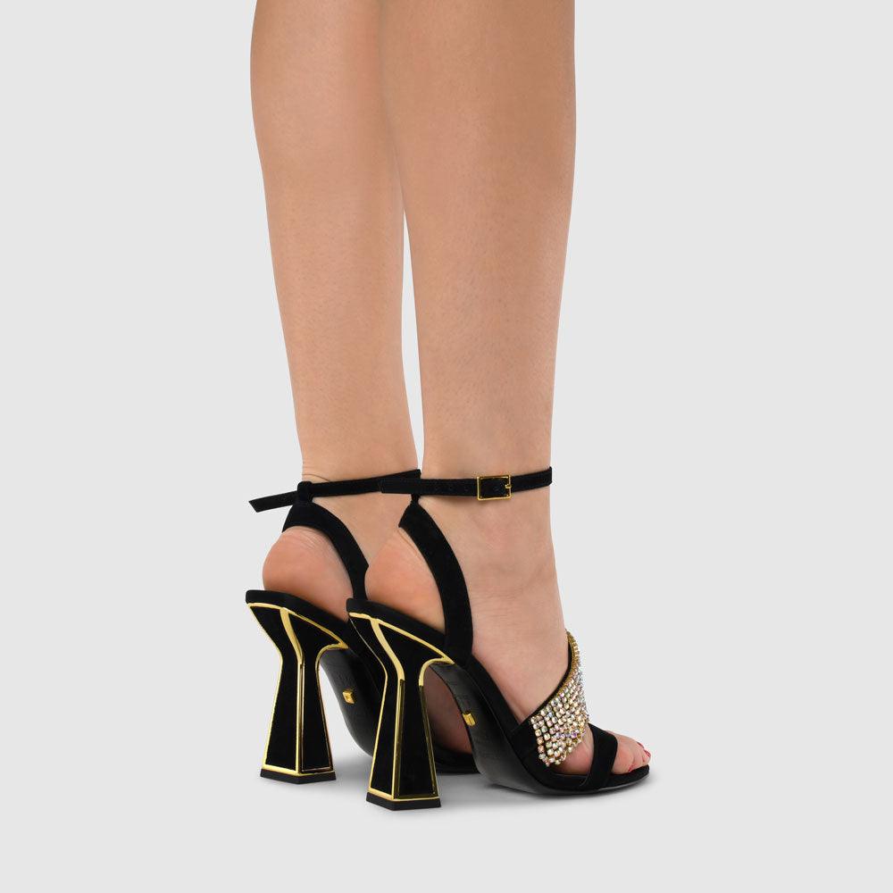 Kat Maconie Mila Sandals AW22 HOURGLASS HEEL Black