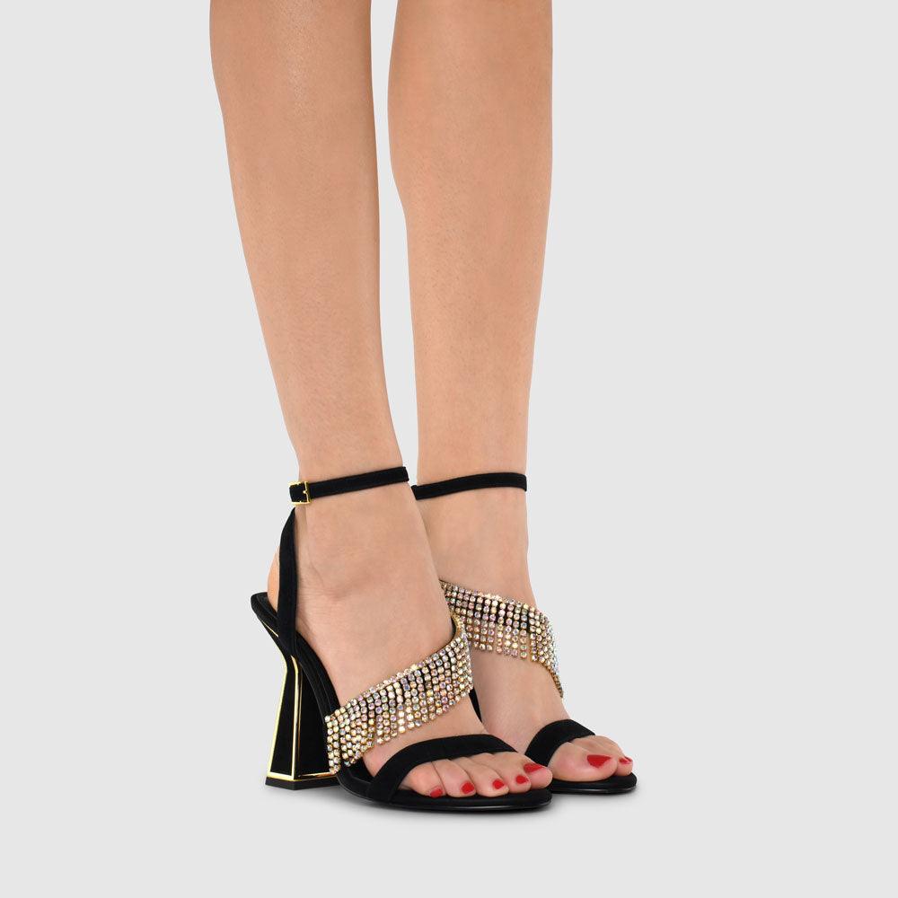 Kat Maconie Mila Sandals AW22 HOURGLASS HEEL Black